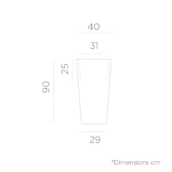 Pot De Fleurs Melisa 40 40x40x90cm - Anthracite -Promos Jardelis Boutique 6470a390a71408.77569704