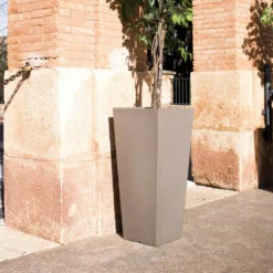 Pot De Fleurs Melisa 40 40x40x90cm - Anthracite -Promos Jardelis Boutique 6470a390bc4333.27033448