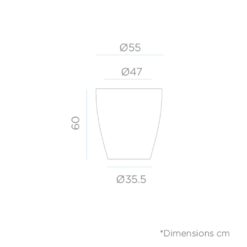 Pot De Fleurs Violeta 55 Bronze Opaque ø55x60cm -Promos Jardelis Boutique 6470a394d24ba6.00185835