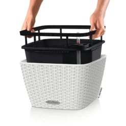 LECHUZA Jardinière Bacino Cottage All-in-one 30x30 Cm Blanc 7 LECHUZA Jardinière Bacino Cottage All-in-one 30x30 Cm Blanc -Promos Jardelis Boutique 64798954281919.42979465