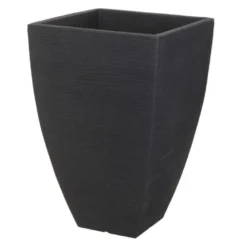 Progarden Pot à Fleurs Nervuré Quadrilatéral 43 Cm Anthracite -Promos Jardelis Boutique 64798954b5bda9.24463959