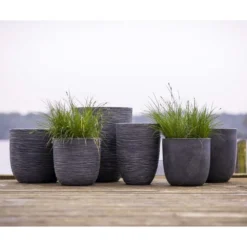 Pot à Fleurs Waste Smooth 35x34 Cm Gris -Promos Jardelis Boutique 6479895f501a49.74021567