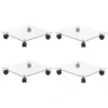 VIDAXL Supports Roulants à Plantes 4 Pcs 35x35 Cm Carré Verre Trempé