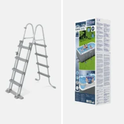 Piscine Tubulaire Hors Sol Vostok Gris Foncé Bestway. Rectangulaire 4x2m Avec Pompe. Filtre à Cartouche. Diffuseur Et échelle -Promos Jardelis Boutique 647ecfb5852f92.17030596