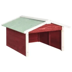 VIDAXL Garage De Tondeuse à Gazon 72x87x50 Cm Rouge Et Blanc Sapin -Promos Jardelis Boutique 6480d34c449942.97854975