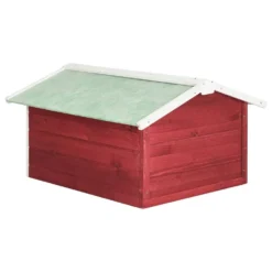 VIDAXL Garage De Tondeuse à Gazon 72x87x50 Cm Rouge Et Blanc Sapin -Promos Jardelis Boutique 6480d34c47c817.70496275