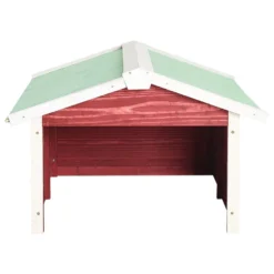 VIDAXL Garage De Tondeuse à Gazon 72x87x50 Cm Rouge Et Blanc Sapin -Promos Jardelis Boutique 6480d34c4eb067.03327329