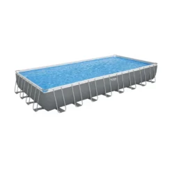 Piscine Tubulaire Bestway - Ambre - Gris Foncé. Grande Piscine Rectangulaire 10x5m Avec Pompe De Filtration à Sable. Échelle Et -Promos Jardelis Boutique 64895b5b1e2d56.61109568