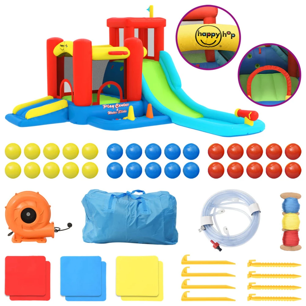 Happy Hop Château Gonflable Avec Toboggan Et Piscine 330x441x233 Cm 2 Happy Hop Château Gonflable Avec Toboggan Et Piscine 330x441x233 Cm – Image 2