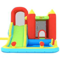 Happy Hop Château Gonflable Avec Toboggan Et Piscine 298x400x221 Cm -Promos Jardelis Boutique 648c44572e1a59.22454964