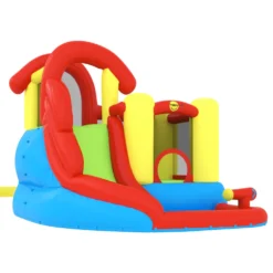 Happy Hop Château Gonflable Avec Toboggan Et Piscine 280x319x211 Cm -Promos Jardelis Boutique 648c4457bac2a0.82502660