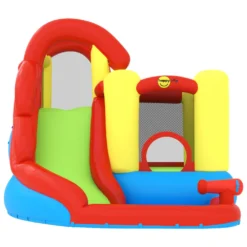 Happy Hop Château Gonflable Avec Toboggan Et Piscine 280x319x211 Cm -Promos Jardelis Boutique 648c4457c1e5a6.00295789