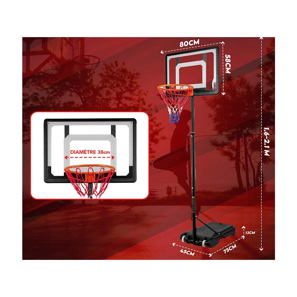 Panier De Basket 1.60 M à 2.10 Mtraining 2 Panier De Basket 1.60 M à 2.10 Mtraining – Image 2