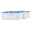 VIDAXL Piscine Ovale Avec Parois En Acier 610x360x120 Cm Blanc
