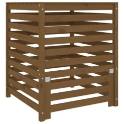 VIDAXL Composteur Marron Miel 82,5x82,5x99,5 Cm Bois Massif De Pin