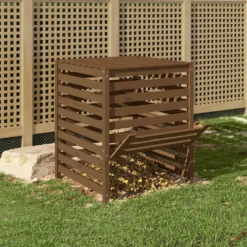 VIDAXL Composteur Marron Miel 82,5x82,5x99,5 Cm Bois Massif De Pin -Promos Jardelis Boutique 6499e3c4710235.70535362