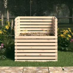 VIDAXL Composteur 100x100x102 Cm Bois Massif De Pin -Promos Jardelis Boutique 6499e3cae3a5f4.66289804