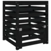 VIDAXL Composteur Noir 63,5x63,5x77,5 Cm Bois Massif De Pin