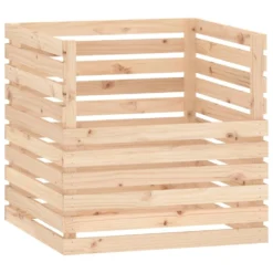 VIDAXL Composteur 80x80x78 Cm Bois Massif De Pin