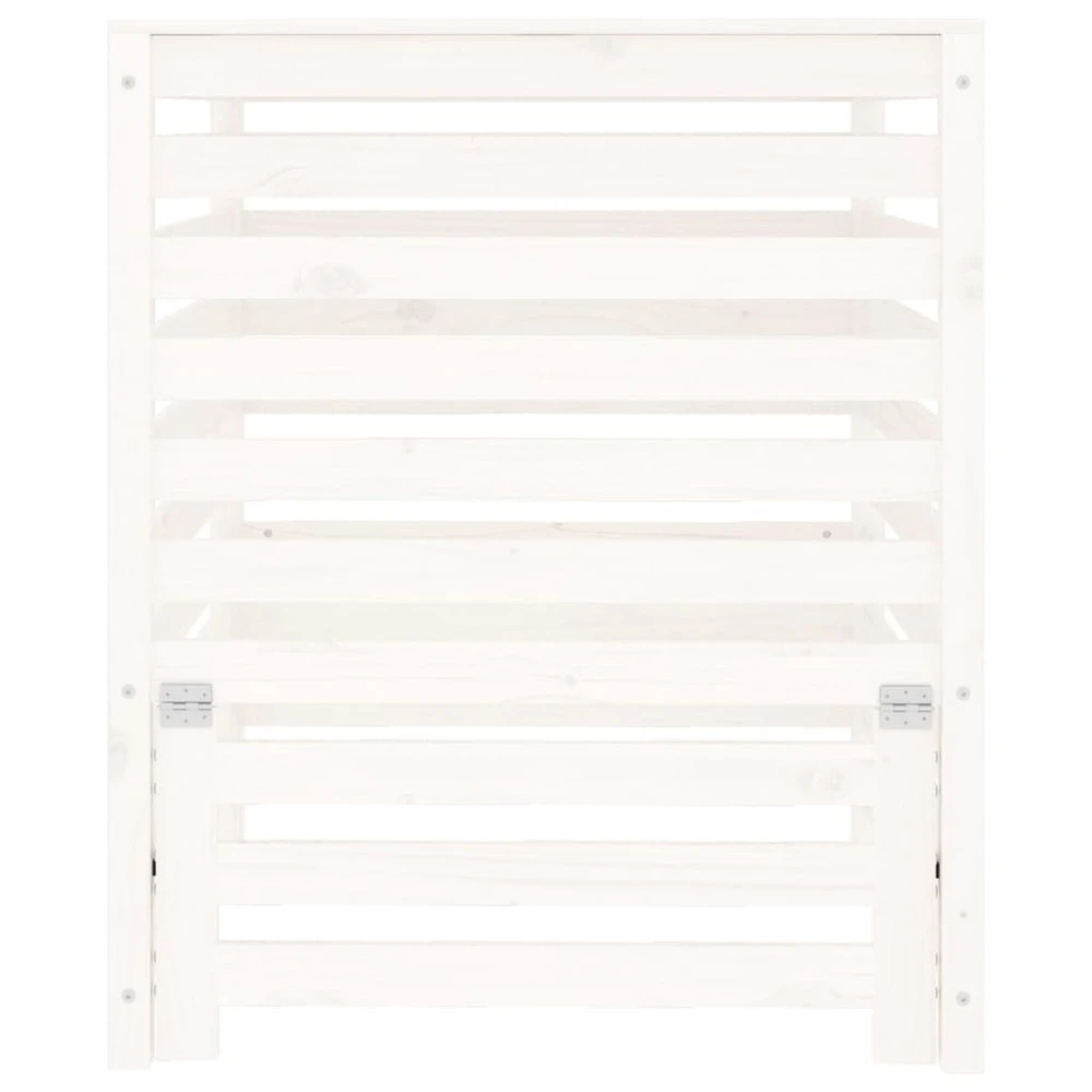 VIDAXL Composteur Blanc 82,5x82,5x99,5 Cm Bois Massif De Pin 5 VIDAXL Composteur Blanc 82,5x82,5x99,5 Cm Bois Massif De Pin – Image 5