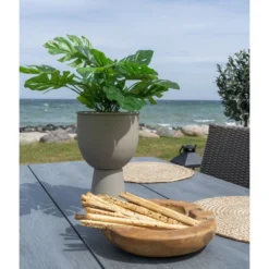 Amalfi Flowerpot Pot De Fleurs En Gris Beige -Promos Jardelis Boutique 66cddc05518ddfb7