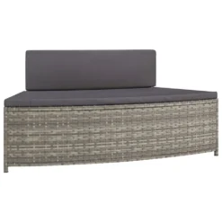 VIDAXL Bancs De Spa Avec Coussins 2 Pcs Gris Résine Tressée -Promos Jardelis Boutique 9704d0f0e714247e
