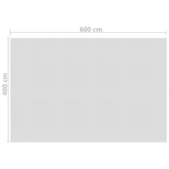 VIDAXL Film Solaire De Piscine Flottant Pe 600x400 Cm Gris -Promos Jardelis Boutique d2243d85e2081eb4