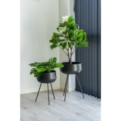 Pots De Fleurs Ardola 2 Pots De Fleurs En Noir -Promos Jardelis Boutique ee06d01e48416f6a